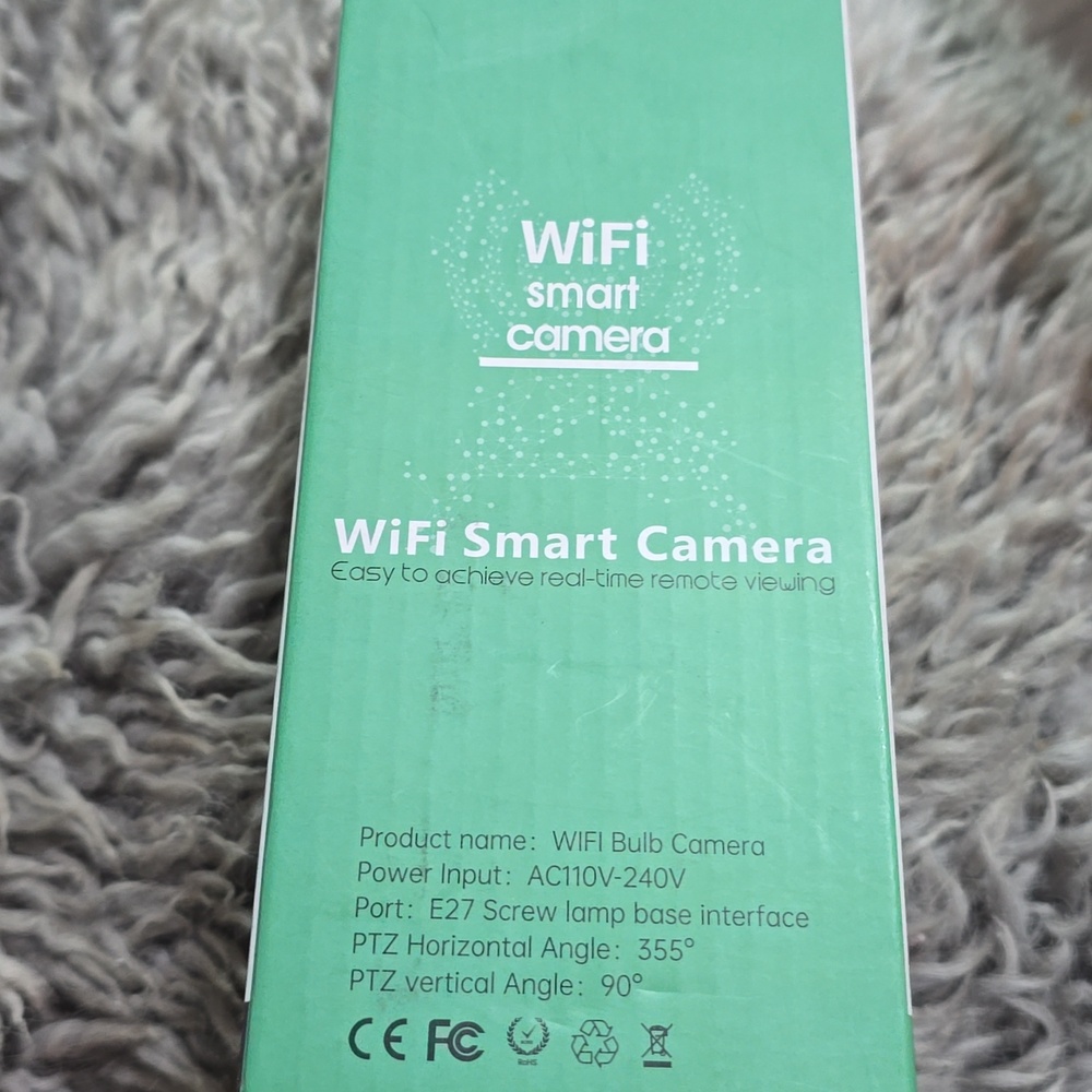 WiFi Smart Camera Bulb Socket Security Camera - White - Picture 2 of 5